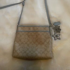 Coach Signature cross body purse Like New.
